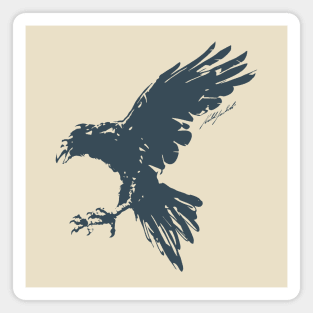 Handpainted Crow Magnet